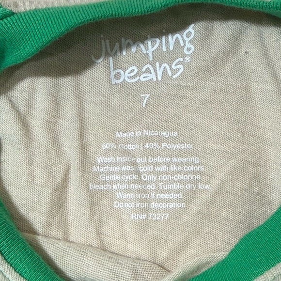 Jumping Beans Festive Holiday Raglan Shirt – Kids Size 7 - Picture 13 of 13